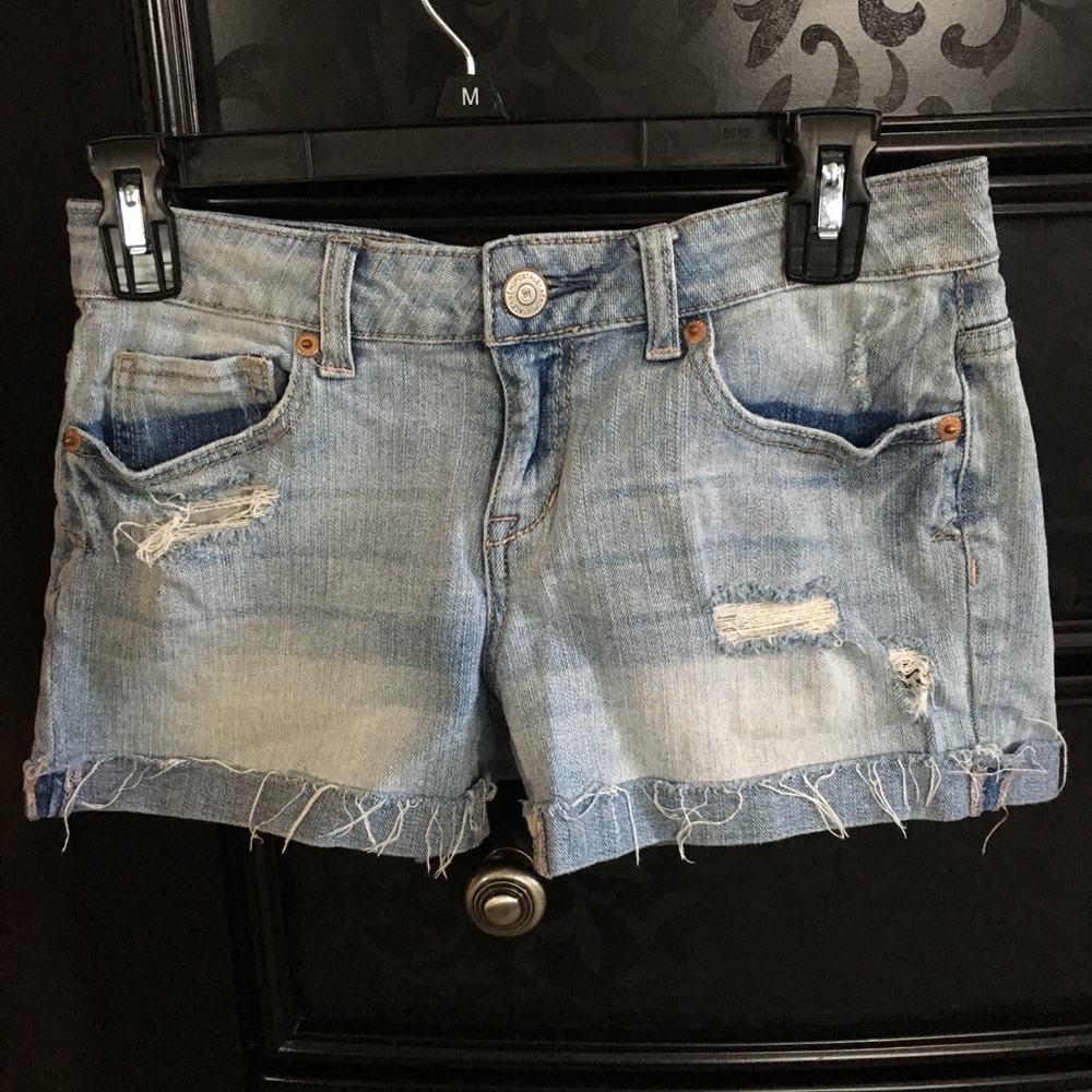 Aeropostale Distressed Jean Shorts